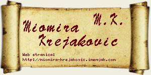 Miomira Krejaković vizit kartica